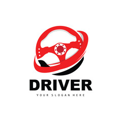 Car Steering Logo, Driver Vector, Transport Vehicle Design, Repair, Maintenance, Car Garage