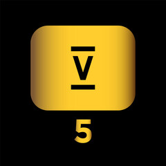gold roman numeral icon vector illustration design logo template flat style trendy collection