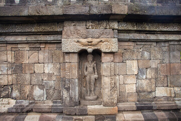 Detail of Sambisari Temple. Sambisari Temple is a Hindu (Shiva) temple located in Purwomartani, Kalasan, Sleman, Yogyakarta. 