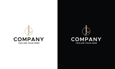 JL ,LJ ,J ,L Abstract Letters Logo Monogram on a black and white background.