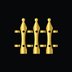 gold fance icon vector illustration design logo template flat style trendy collection