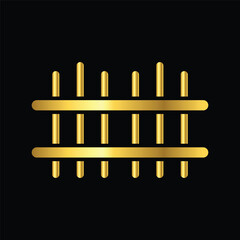 gold fance icon vector illustration design logo template flat style trendy collection