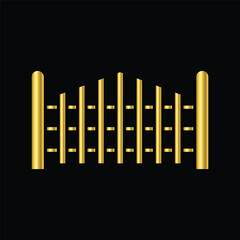 gold fance icon vector illustration design logo template flat style trendy collection