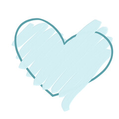 acrylic oil brush heart shape in hearted frame element_pinktone
