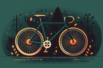 bicycle, vector art