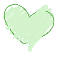 acrylic oil brush heart shape in hearted frame element_pinktone
