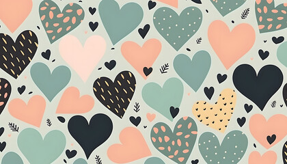hearts pattern, romance, valentine's day