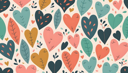hearts pattern, romance, valentine's day