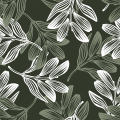 Tropical Leaf Seamless Pattern Design