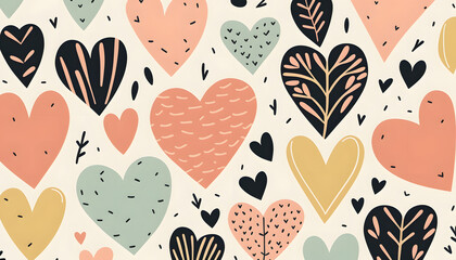 hearts pattern, romance, valentine's day