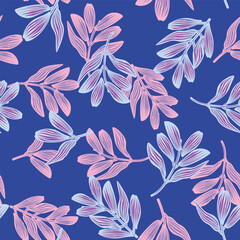 Tropical Leaf Seamless Pattern Design