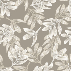 Tropical Leaf Seamless Pattern Design