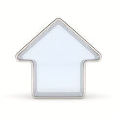 glass house on white background. Isolated 3d illustration