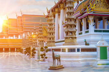 Wat Benchamabophit temple, landmark for tourist at Bangkok,Thailand. Most favorite landmark for...