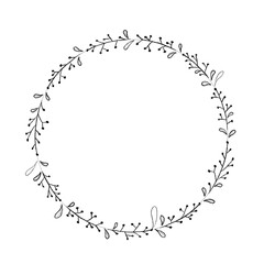 Simple and floral frame on transparent background PNG file