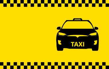 Taxi service business card with blank space for inscriptions and phone number