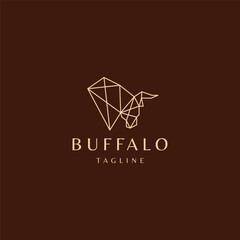 Abstract buffalo logo vector icon design template