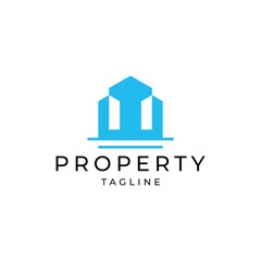 Property building apartment logo design icon template