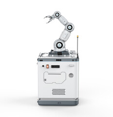 Fototapeta premium Portable robotic arm with station module