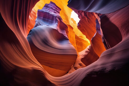 Arizona, USA's stunning Antelope Canyon. Generative AI