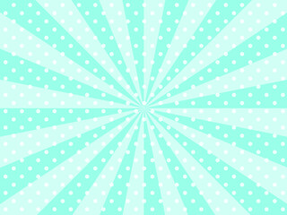 サンバーストとドットの背景イラスト
