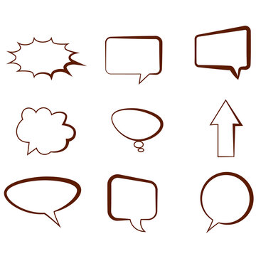 speech bubbles set