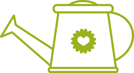 Watering can icon isolated template. Garden tools icon
