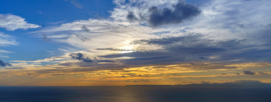 sunset over the sea © Spyridon