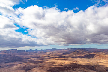 Fototapeta na wymiar aerial view to Fuerteventura landscape