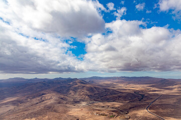 aerial view to Fuerteventura landscape