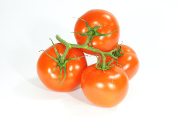 Fresh tomatoes with whitebackground