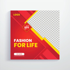 Fashion sale social media Instagram post template 