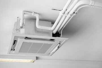 White Conditioner air on ceiling 