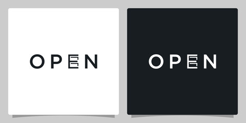open door logotype. vector logo.