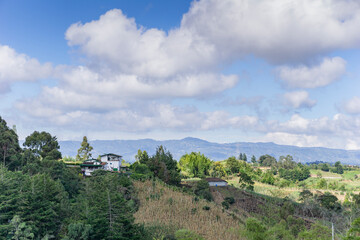 Fototapeta premium farms in the mountains of Marinilla in Colombia