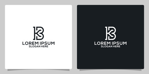 Letter OF logo initials two modern monogram symbol