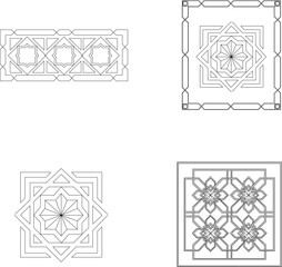 Vector sketch of line pattern baground pattern illustration