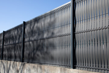 wall design fence grey aluminium modern barrier gray around house protect view home garden