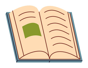 School textbook, education and studying supplies