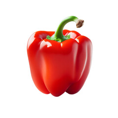 red pepper - bell pepper (vegetable ingredient) isolated on transparent background cutout