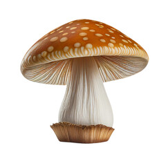 mushroom (vegetable ingredient) isolated on transparent background cutout