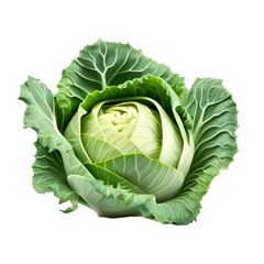 cabbage (vegetable ingredient) isolated on transparent background cutout