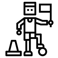 training line icon style