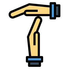 time out filled outline icon style