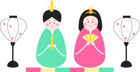 かわいい雛人形　雛祭り