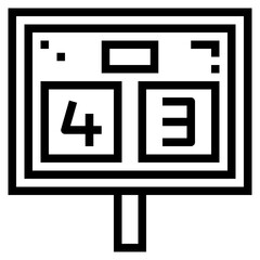 scoreboard line icon style