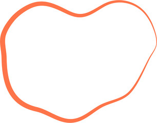 Aesthetic Blob Line Design Element Vector