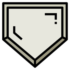 home filled outline icon style