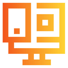 Fototapeta premium responsive design gradient icon