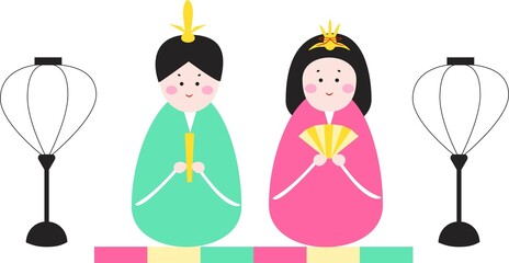 かわいい雛人形　雛祭り